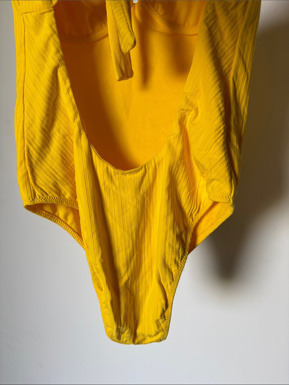 Calzedonia Cobey *YELLOW Ribbed One-Piece Swimsuit from Italia Size Small - Picture 7 of 10